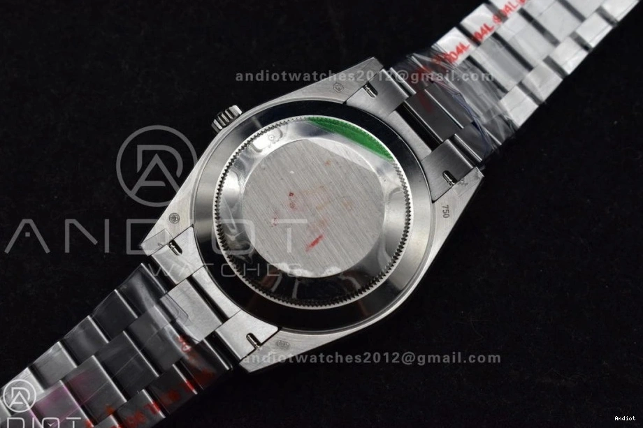 V4 DayDate Weighted Roman President Steel GMF 40 Tungsten Bracelet Markers Dial A3255 Blue 904L On 0415